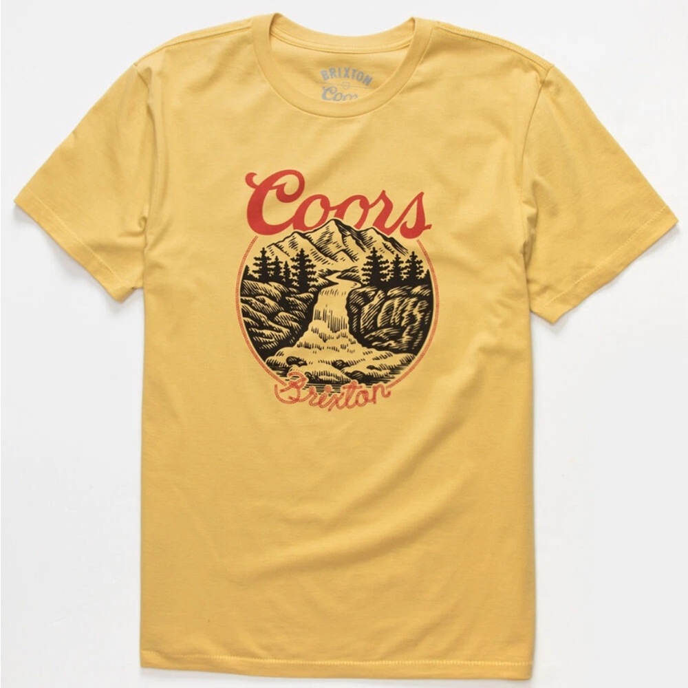 Brixton Coors Mountain Tee - Yellow
